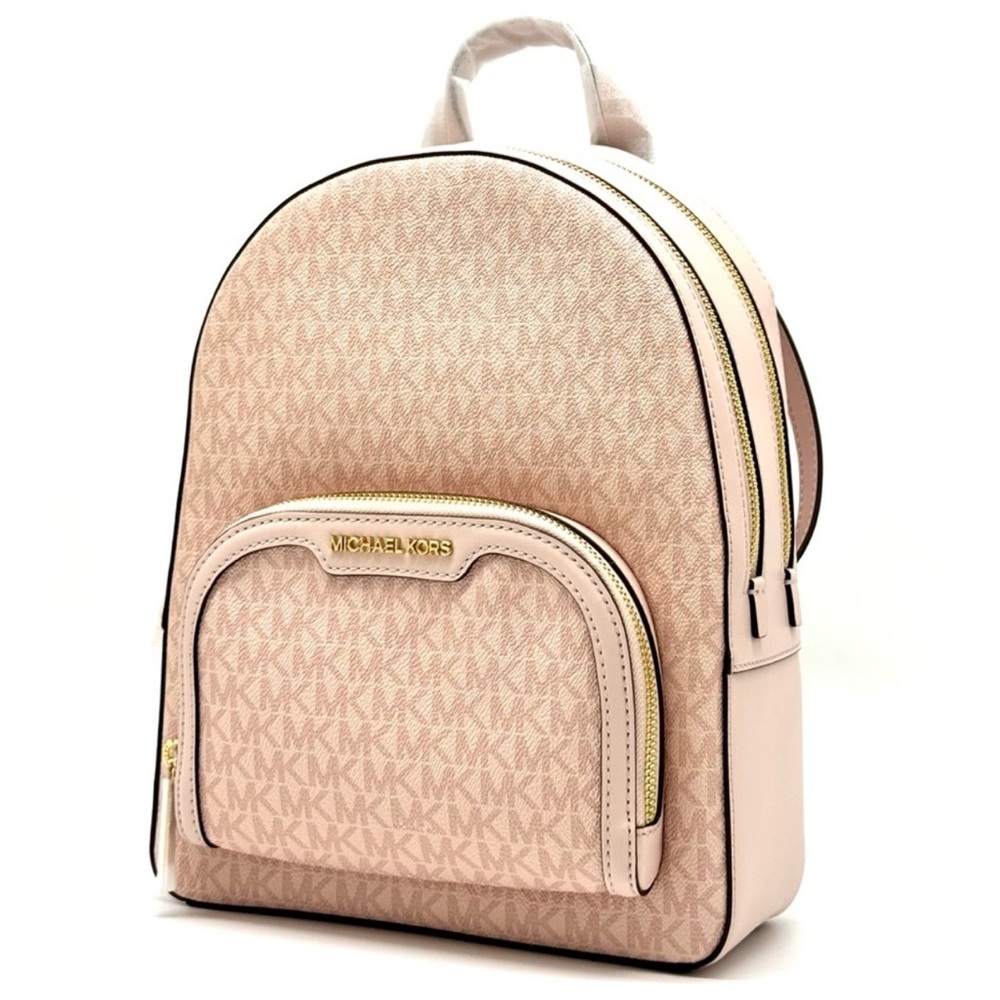 Michael Kors Jaycee Medium Signature Logo Backpack Powder Blush